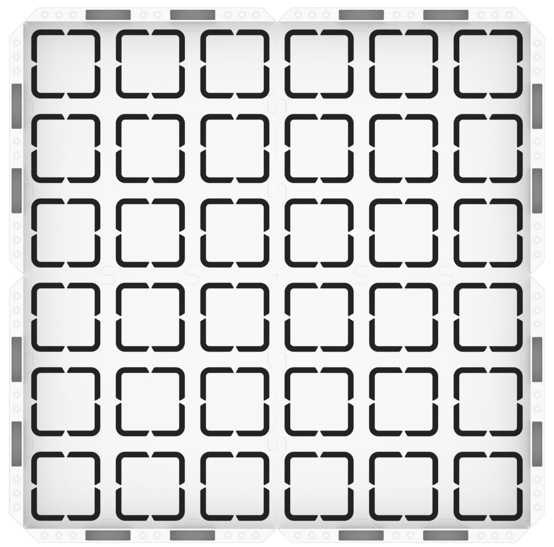 Image of 123 Field - 2 Tiles by 2 Tiles with walls set up around all four sides