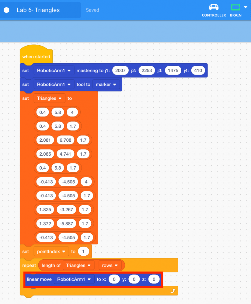 Add [Linear move] block