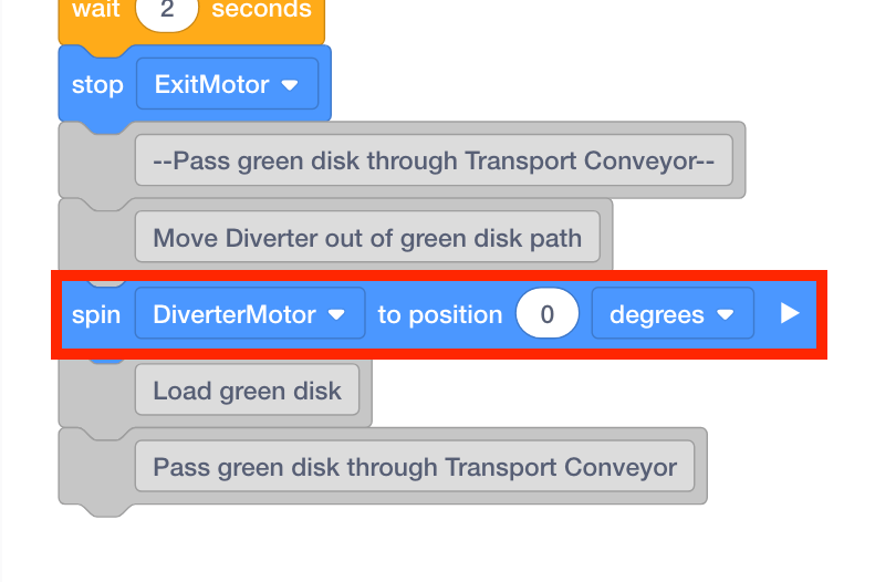 Add green spin to position block