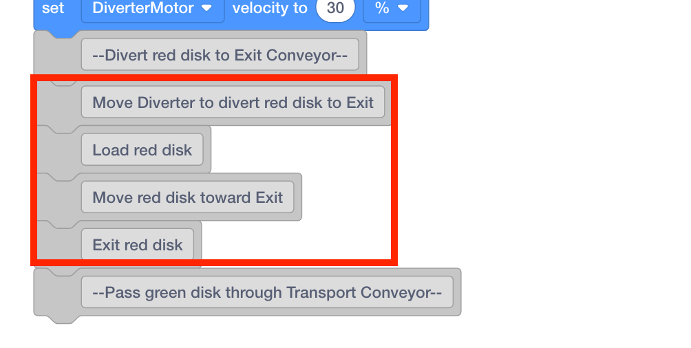 Add red disk comments