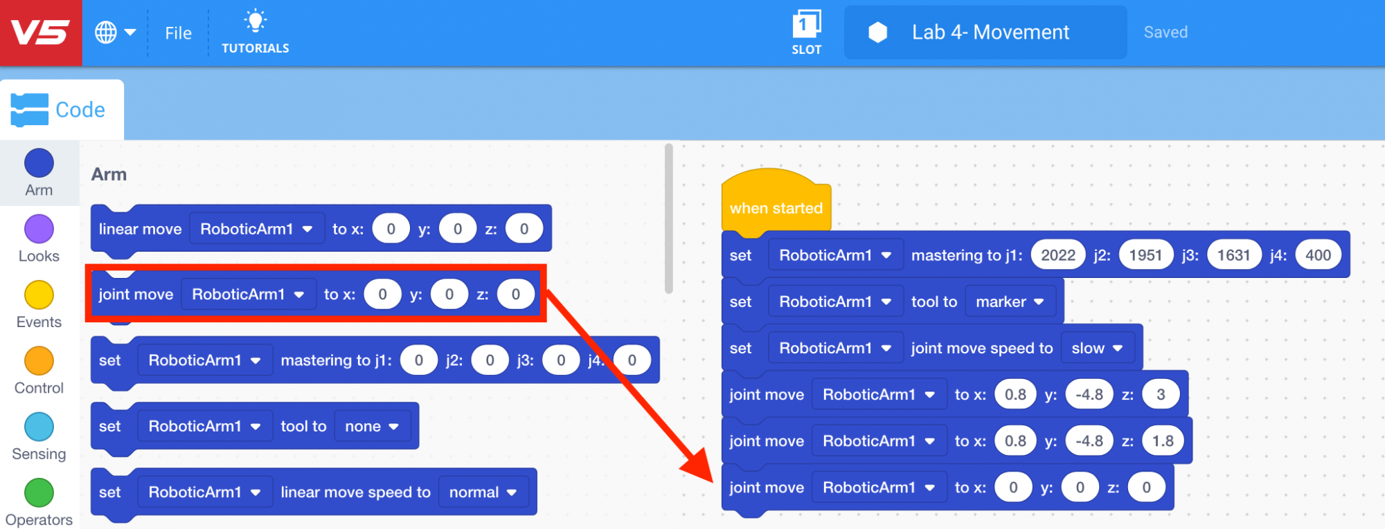 Add third joint move