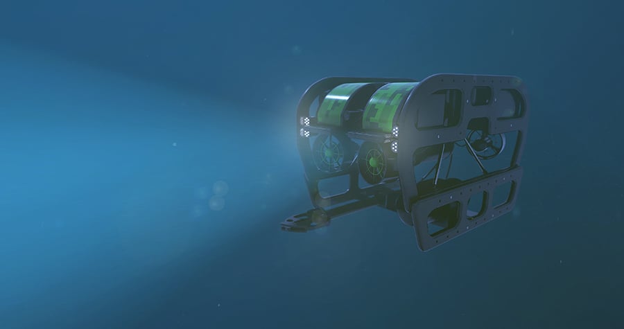 Image of an ROV underwater