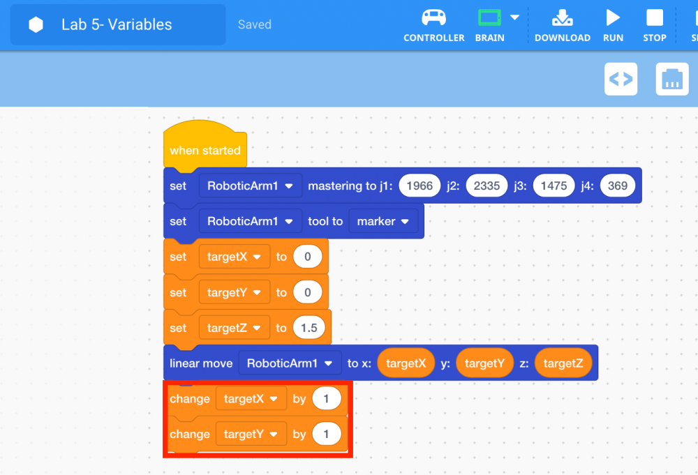 Change variable X and Y
