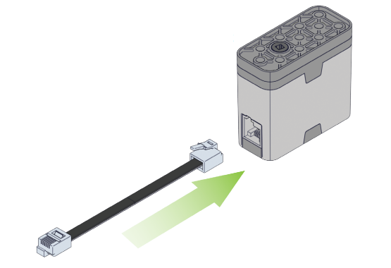 A Diagram Showing a Smart Cable Being Inserted Into a Smart Motor
