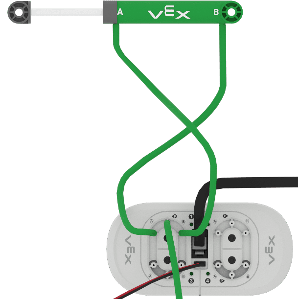 Solenoid connected to the cylinder with the tubes attached in the opposite orientation.