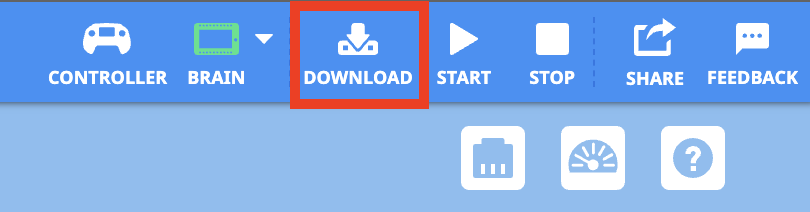 Download icon highligted