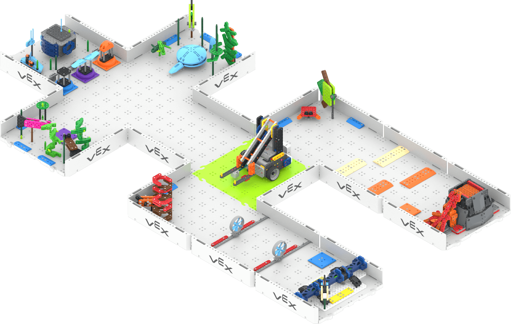 Hero Robot on the green tile of the Competition Field.