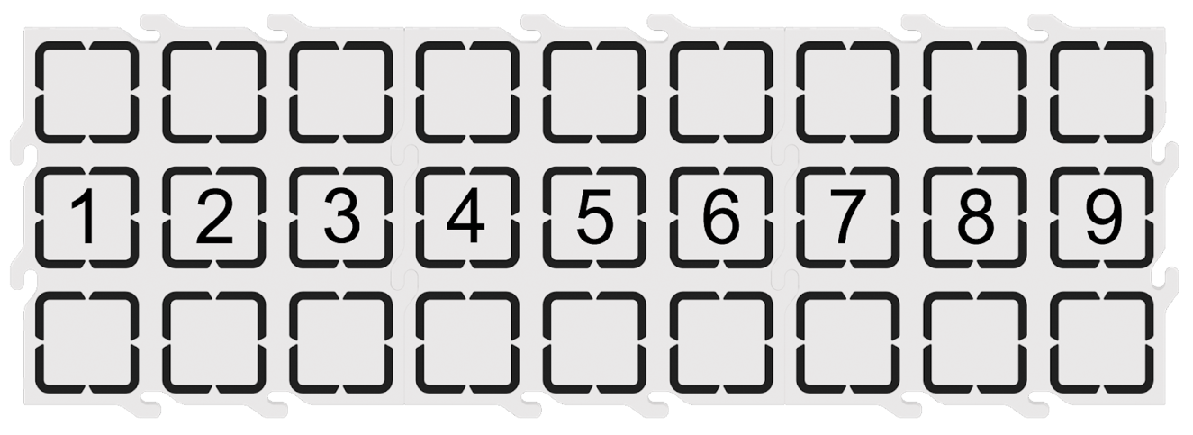 example of a number line created with 123 Tiles