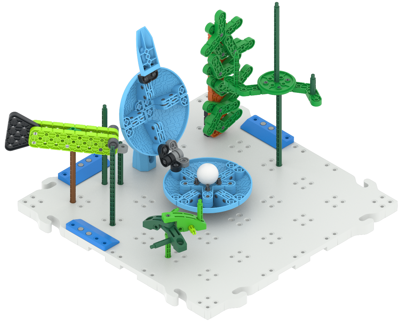 Same Field Tile as above with the fish and seaweed, now the clam shell is open to show a pearl in the center.