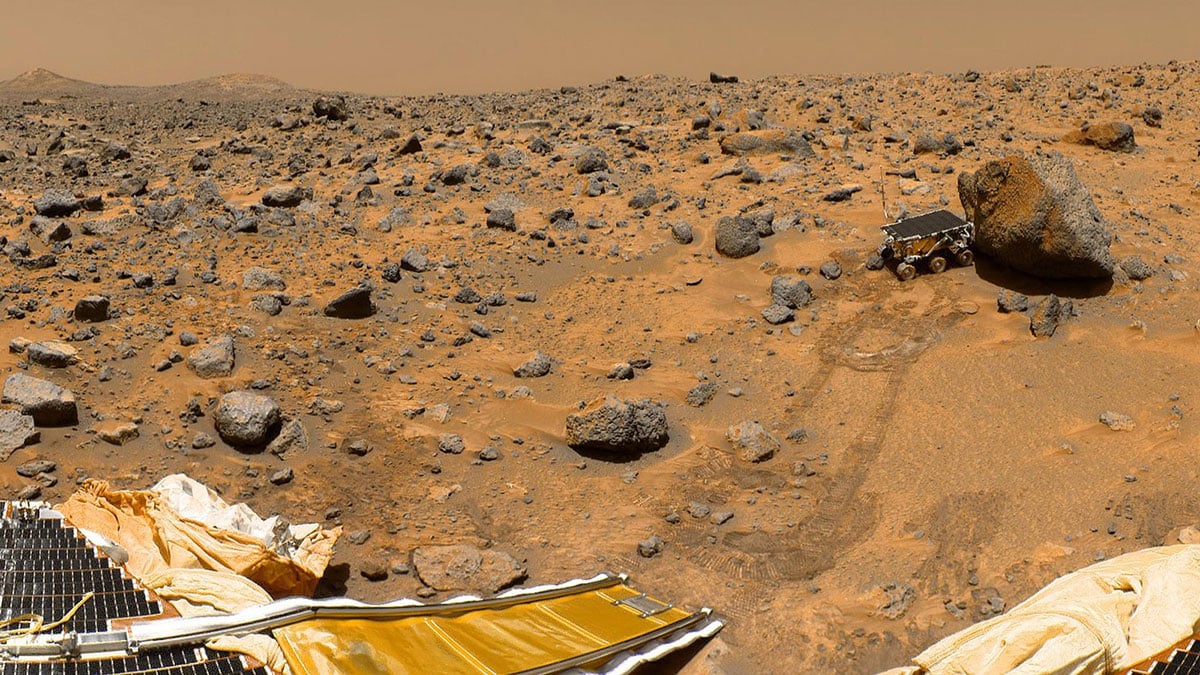 Martian surface.