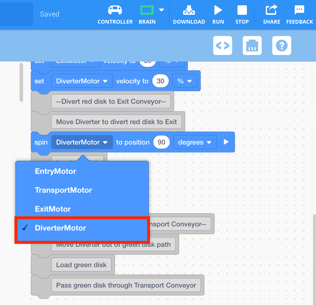 Parameter to diverter