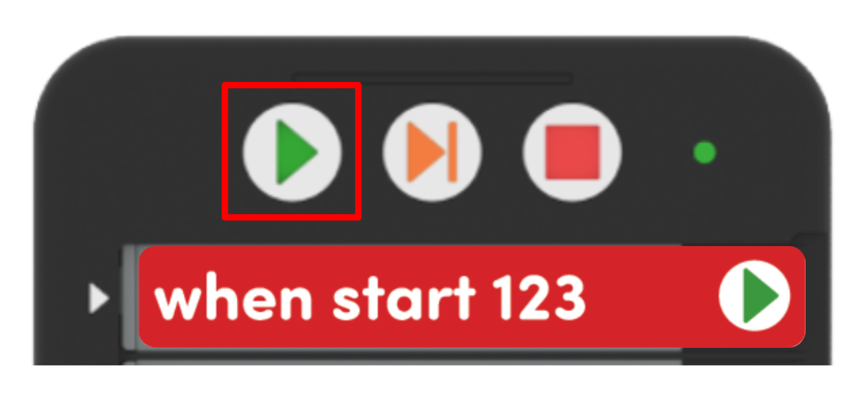 Top of the Coder with the Start button highlighted.