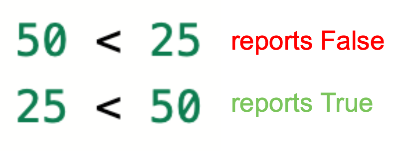 image of less than examples with their Boolean reporting values