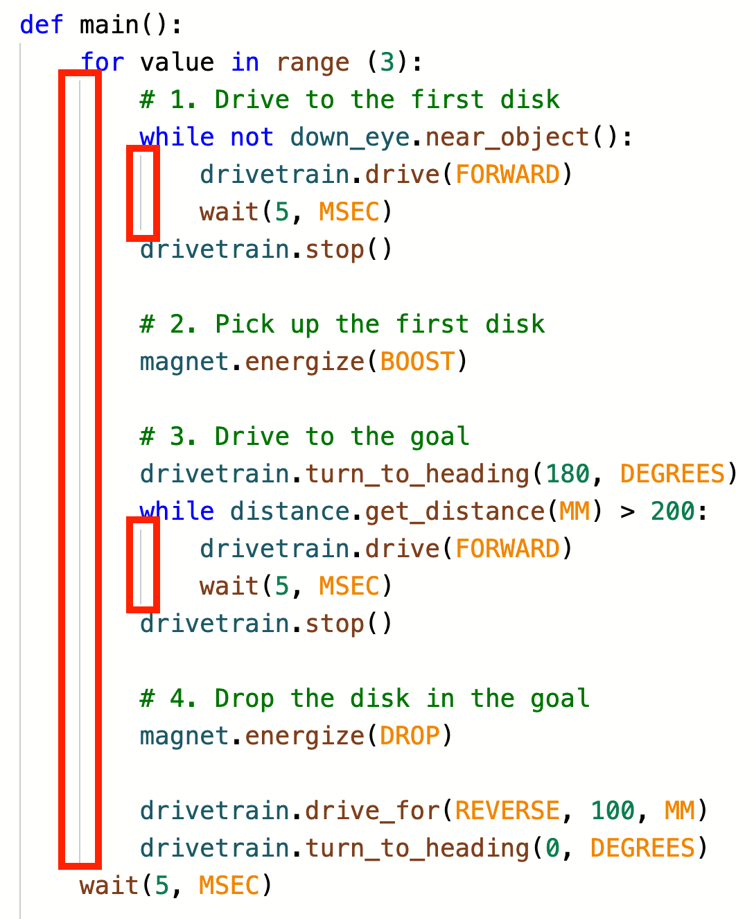 Unit 8 - Moving Disks with Loops - Lesson 4: Using Nested Loops | VEX ...