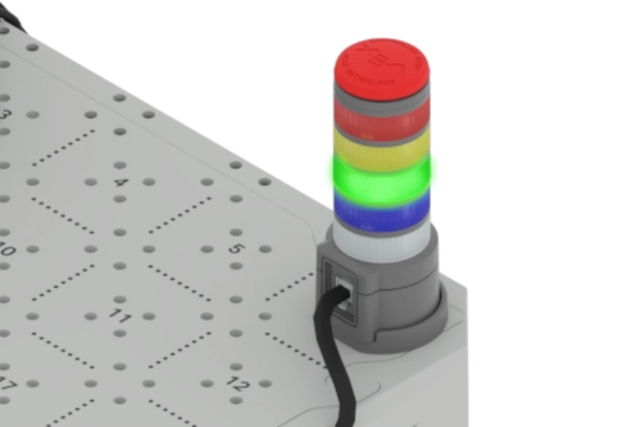 Signal Tower attached to the platform and glowing green.