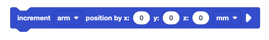 Increment position block from VEXcode.