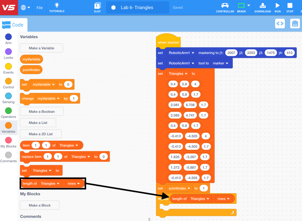 Set Repeat to length of List