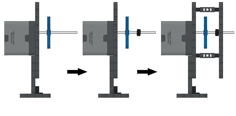 A Diagram Showing a Rubber Shaft Collar Being Added to an Unsupported Shaft to Support it