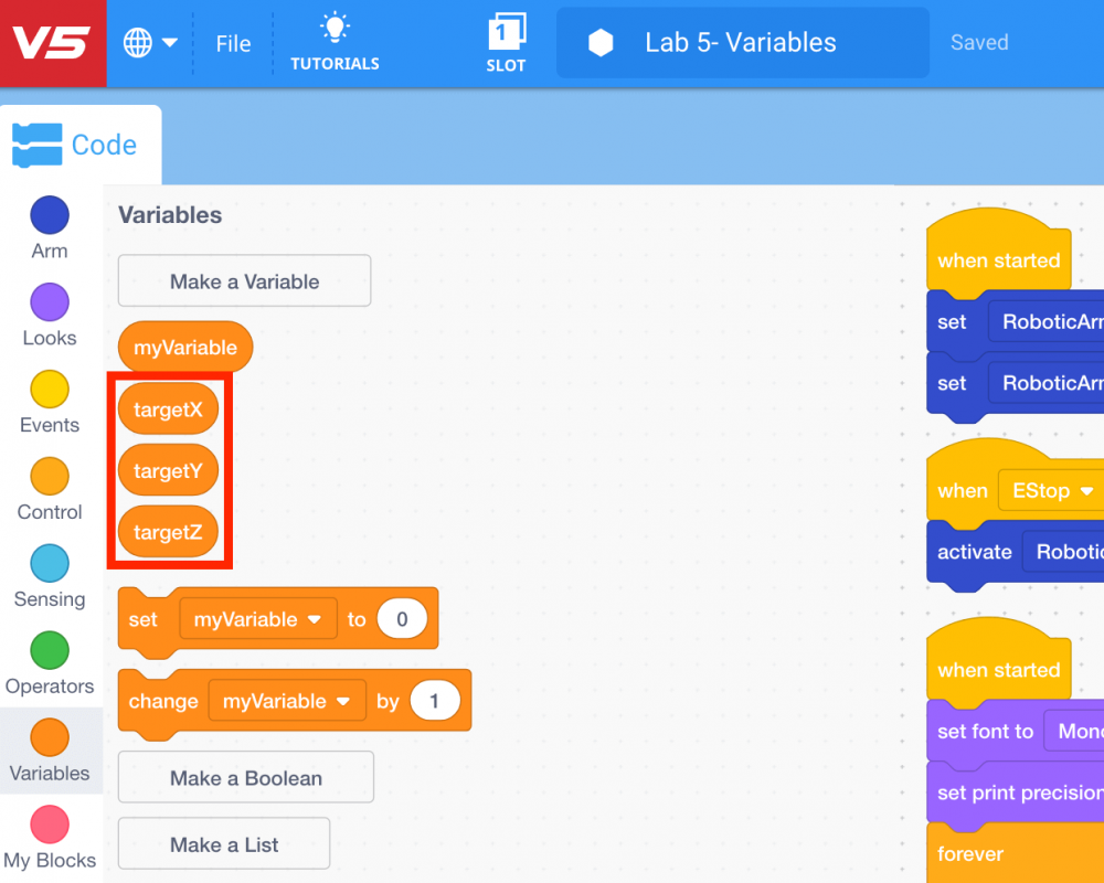 Target Y and Z in tool bar