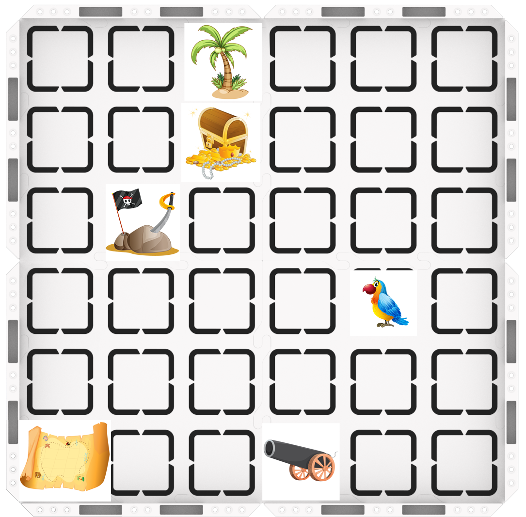 Image of Treasure Map setup on 123 Tile field