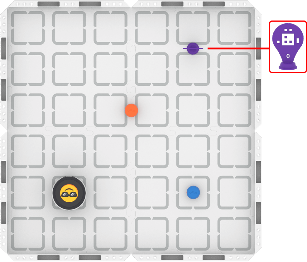 An orange barrel placed in the middle of the field. The AprilTag 0 is on the top right side of the field. The robot is in the bottom left side of the field.