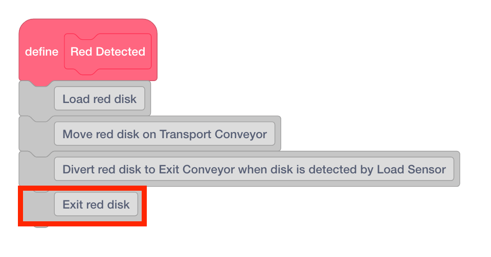 The red disk will now be diverted.