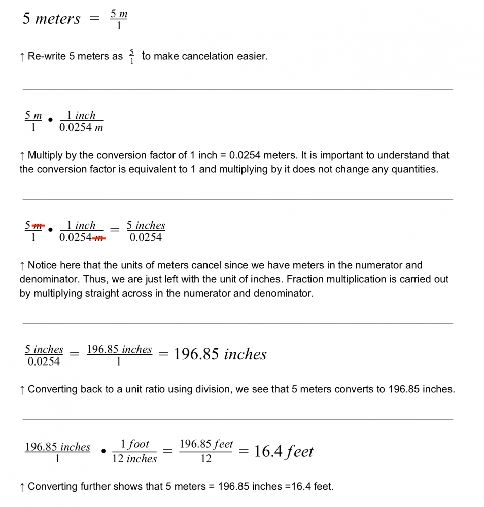 How many inches is 5 meters?