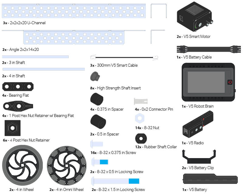 vex v5 parts