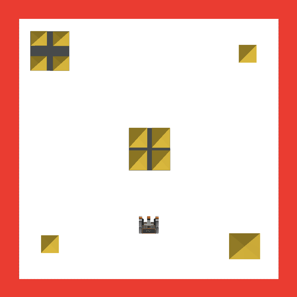 Top down view of the Castle Crasher playground.