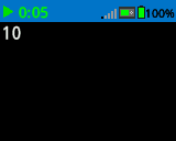 EXP Brain screen with Object Sensor reflectivity reading of 10.