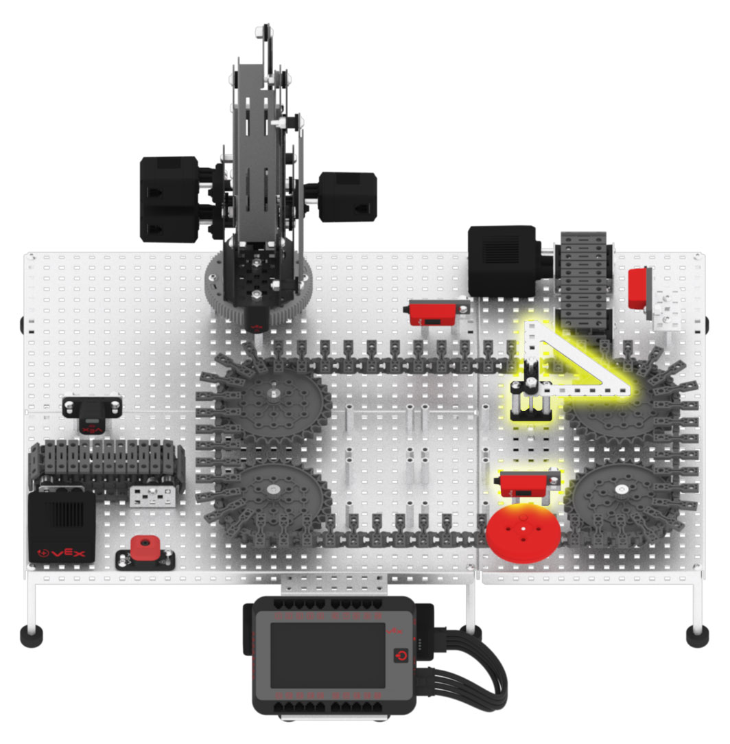 The red disk will pass in front of the Load Sensor.