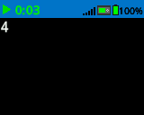EXP Brain screen with Object Sensor reflectivity reading of 4.
