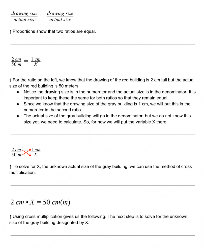 Proportions show that two ratios are equal - part 1