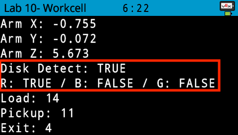 The ‘Disk Detect’ value reports ‘TRUE’ and R for ‘Red’.