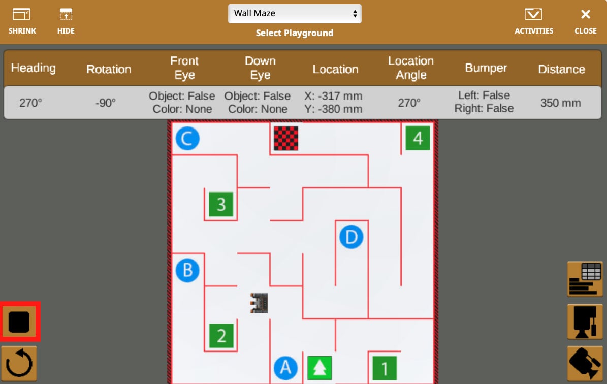 Unit 5 Detecting Walls From A Distance Lesson 3 Turn Left To Reach The Letter B Vex Education