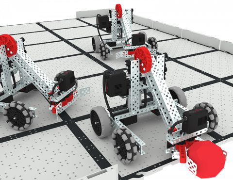 image of clawbots on the soccer field