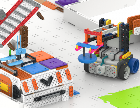 robot placing a sample on top of a lab