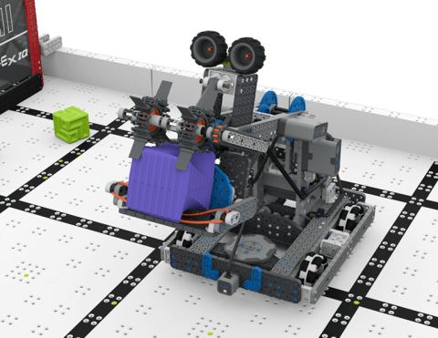 Byte on the Full Volume Field with a purple block in the intake.