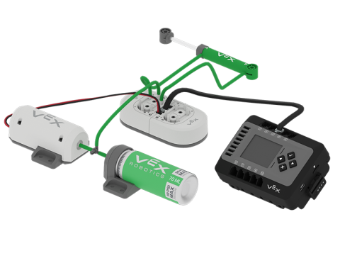 IMage of the pneumatics testbed build