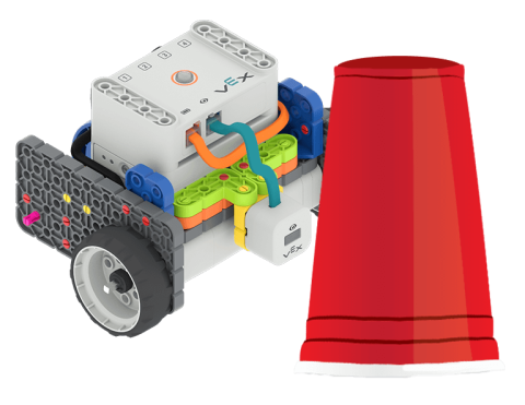 Code Base - Eye Forward build next to a red plastic cup.