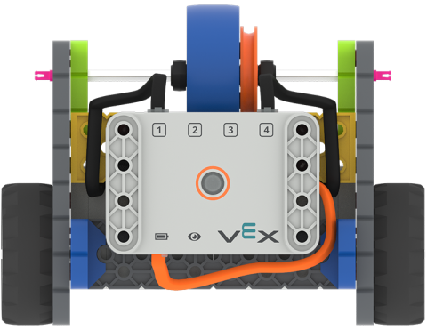 Top down view of a Code Base robot.